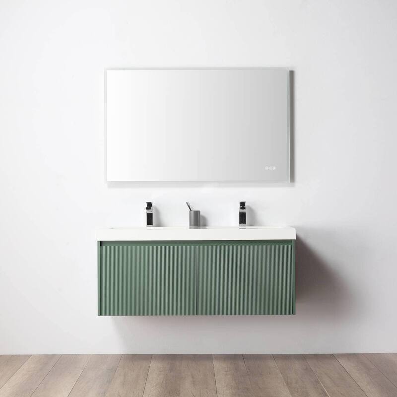 Blossom Positano 48" Floating Double Sink Vanity with Acrylic Top
