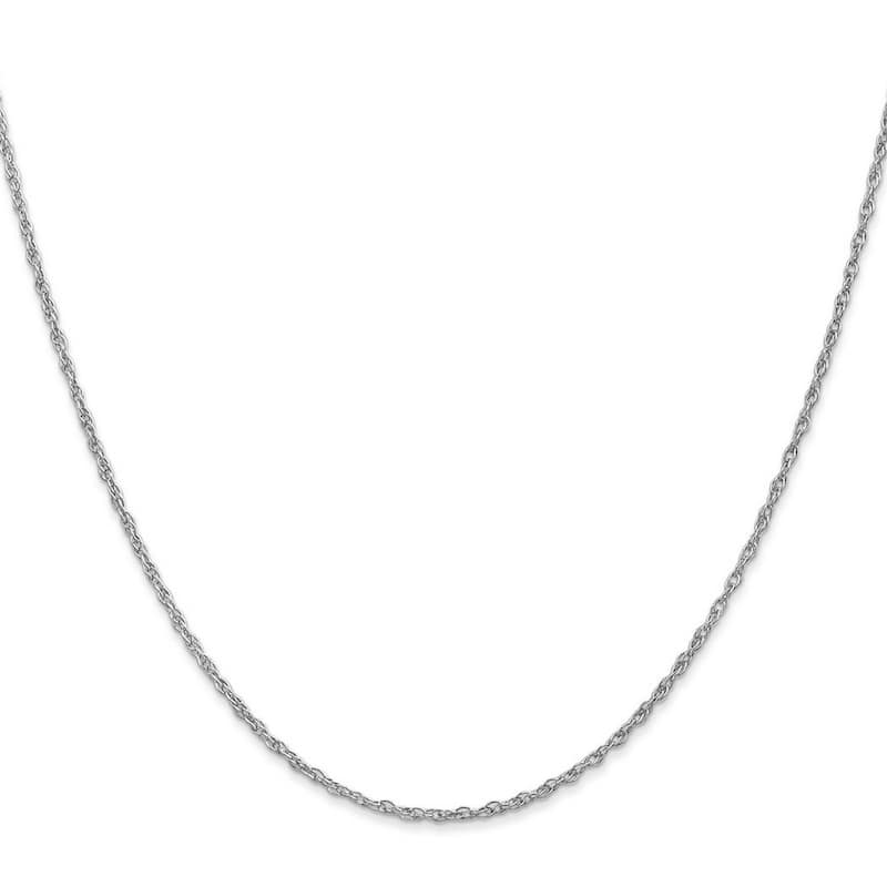 Curata 1.5mm 14k White Gold 1.5mm Loose Rope Necklace - 18 Inch