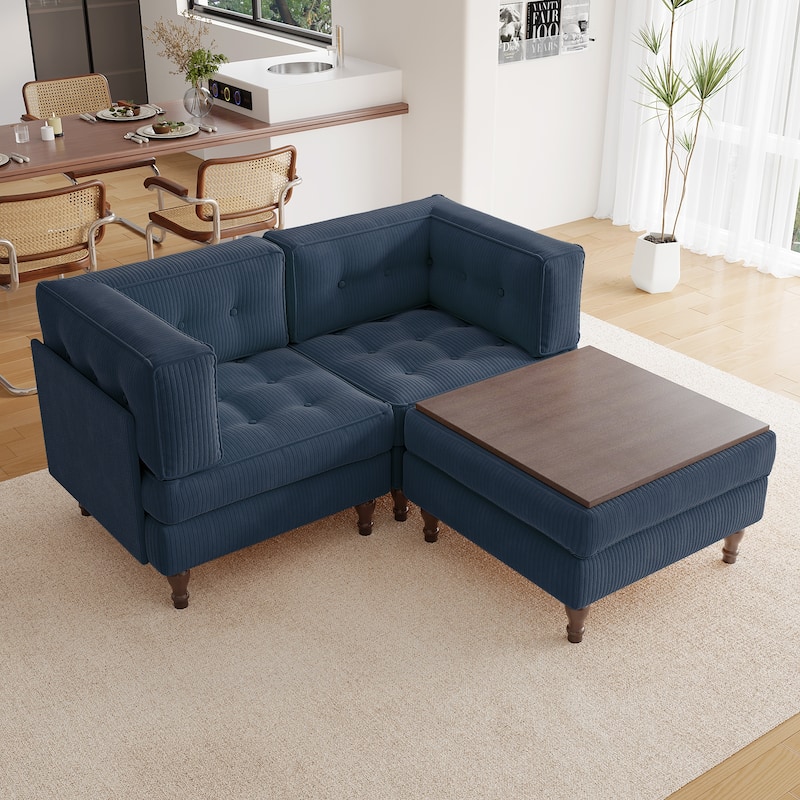 Madison Oversized Upholstered Corduroy Modular Sectional Sofa