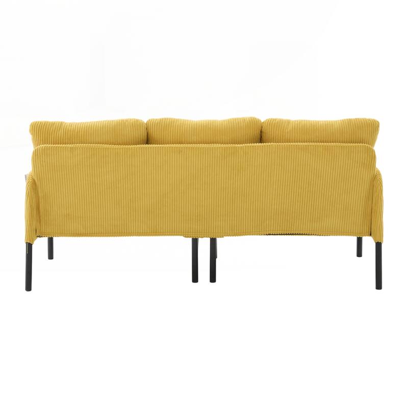 Oversized Loveseat, Modern & Plush Double-seater Sofa, Corduroy Upholstered Couch