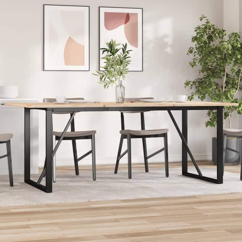 vidaXL Dining Table Legs O-Frame 63"x31.5"x28.7" Steel - 63" x 31.5" x 28.7"