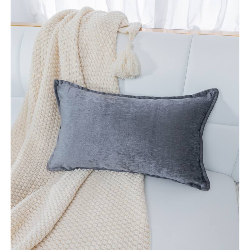 Gouchee Home Nicole Indoor Accent Cushion 12 x 20 - Charcoal