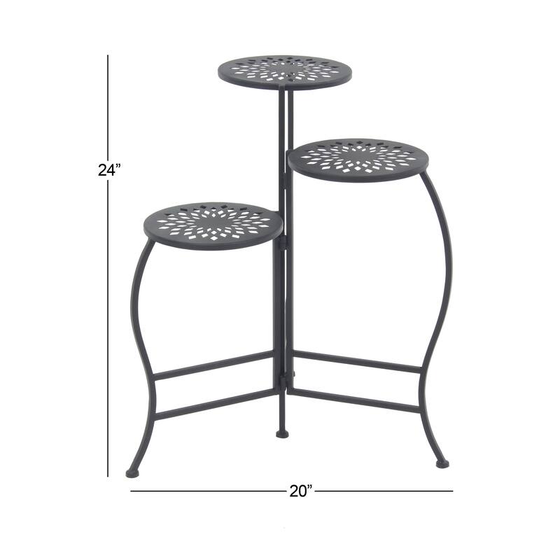 Metal Indoor Outdoor 3 Tier Floral Plantstand