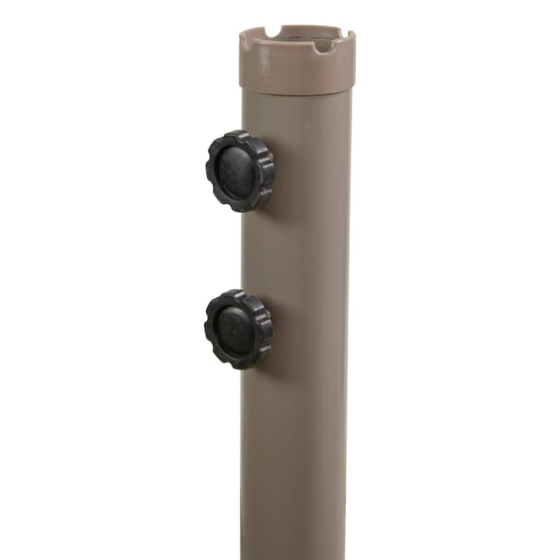 10ft Offset Outdoor Patio Umbrella with Hand Crank, Navy Blue