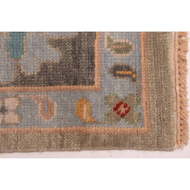 ECARPETGALLERY Hand-knotted Modern Oushak Sage Wool Rug - 9'1 x 12'0