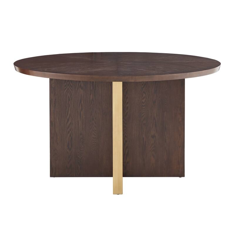 Andrea Espresso 54-inch Round Dining Table by iNSPIRE Q Modern - 54" Round Dining Table