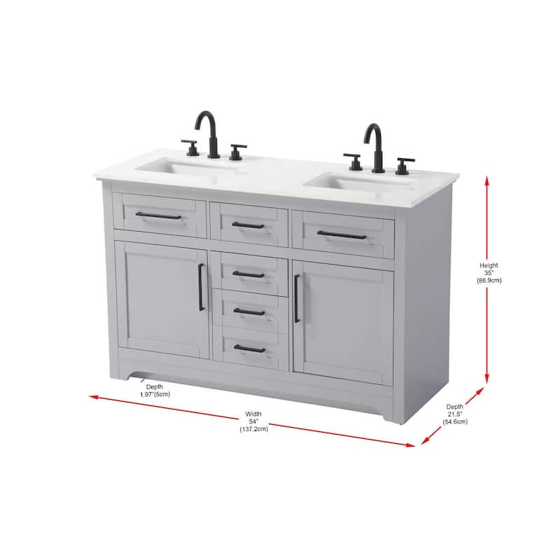 Nathaniel Double Bathroom Vanity (54-84 inch)