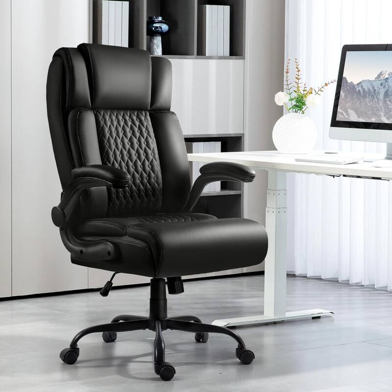 BOSSIN Executive Office Chair,Big and Tall Office Chair with Ergonomic,High Back,and Lumbar Support