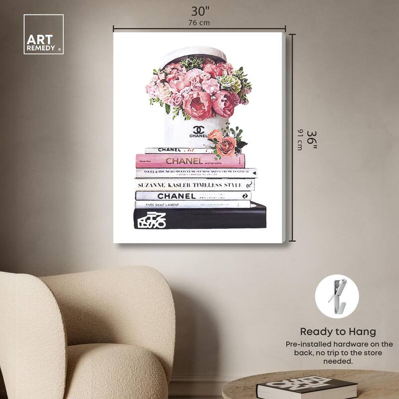 Doll Memories - Roses upon Books Canvas by Art Remedy, Gallery Wrapped