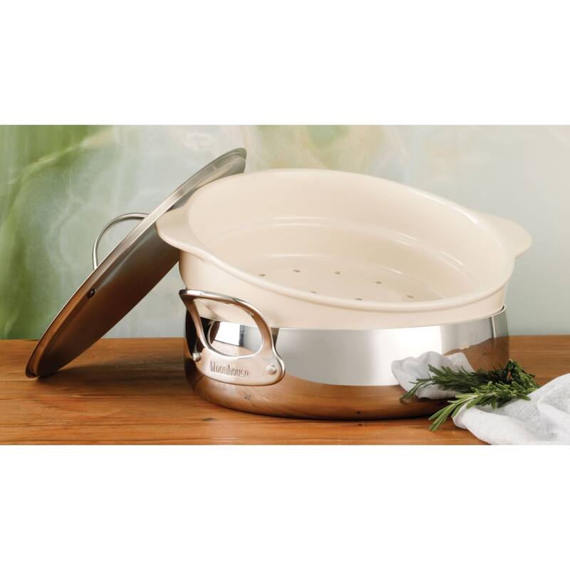 Bloomhouse 6QT Triply Stainless Steel Everyday Pan w/ NonStick Non