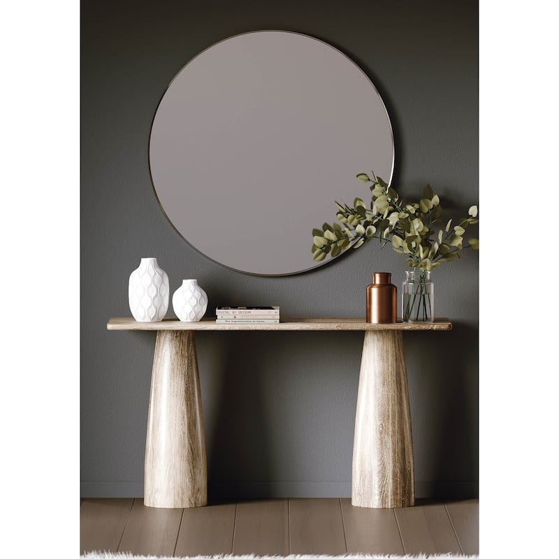 Kenzo 59" Mango Wood Console Table, Light Brown