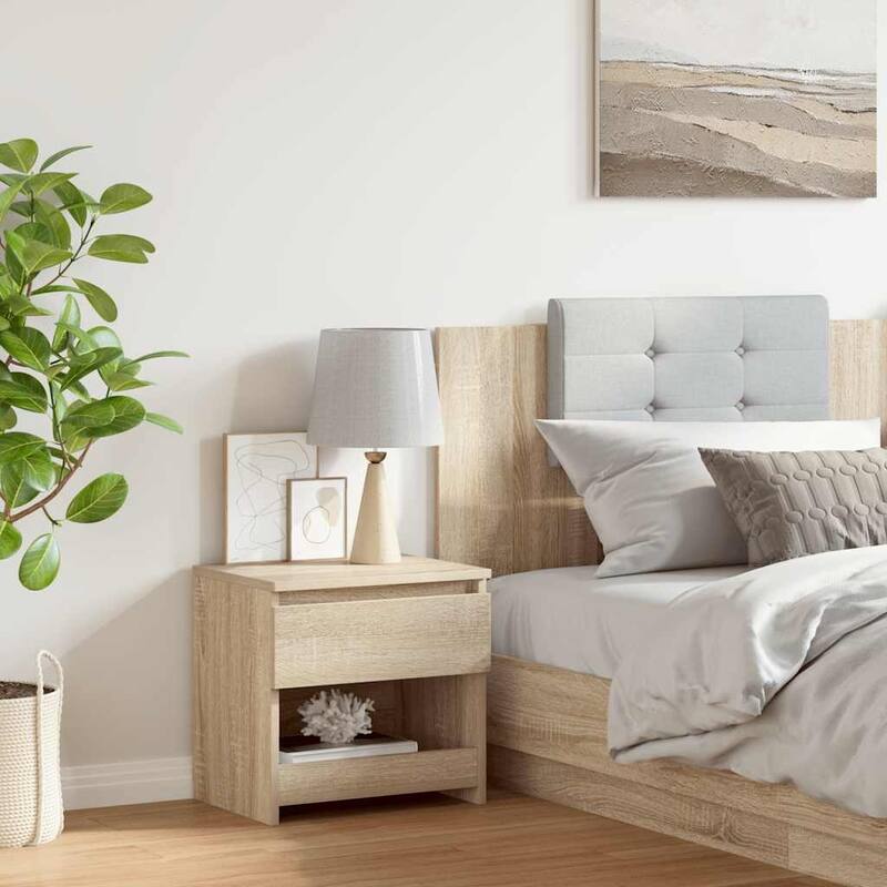 vidaXL Bedside Cabinet Engineered wood
