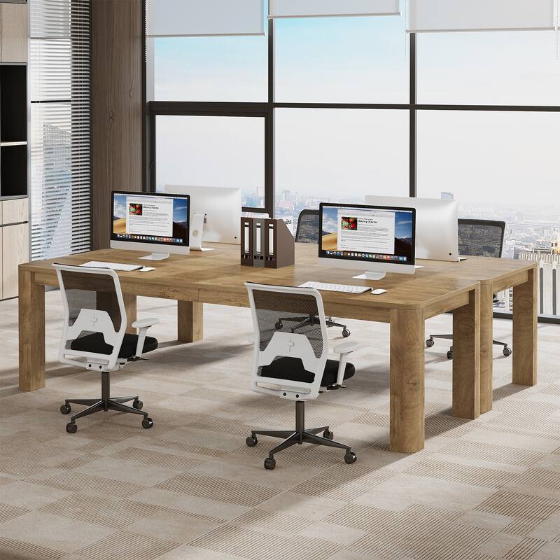 79 Inch Extra Long Desk, Double Computer Desk for Home Office, Two Person Desk