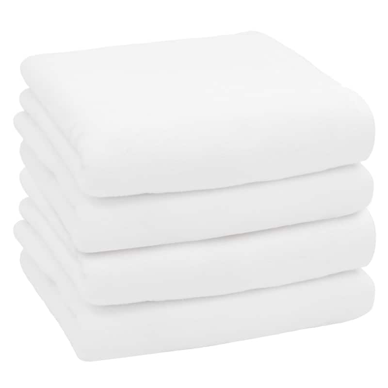Authentic Hotel and Spa 100% Turkish Cotton Ediree Bath Towels- Set of 4 - White
