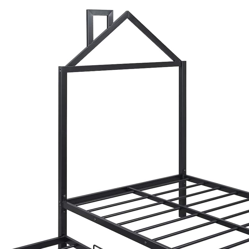 Metal Platform Bed with two drawers