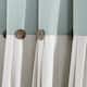 Lush Decor Two-tone Linen Button Shower Curtain