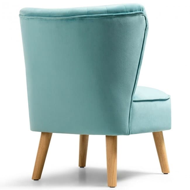 Armless Accent Chair Modern Velvet Leisure Chair - 21.5" x 27" x 28.5" (L x W x H)