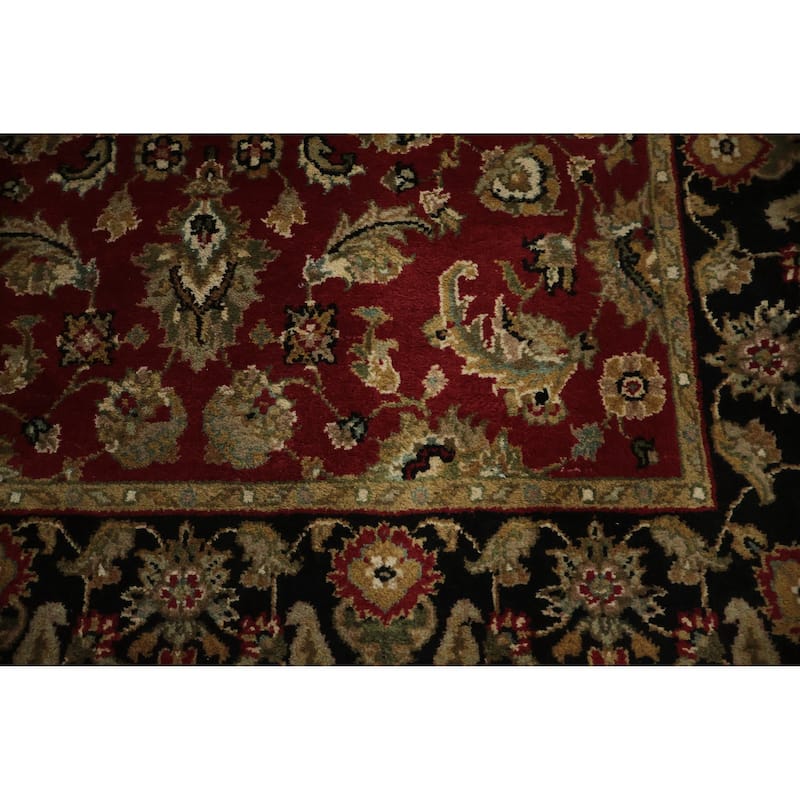 Hand Knotted Oriental 100% Wool Carpet Traditional Floral Red Agra Area Rug - 6' 5'' X 4' 2''