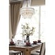 preview thumbnail 6 of 9, Elegant Lighting 1780D15 Emilia 4 Light 15" Wide Crystal Pendant