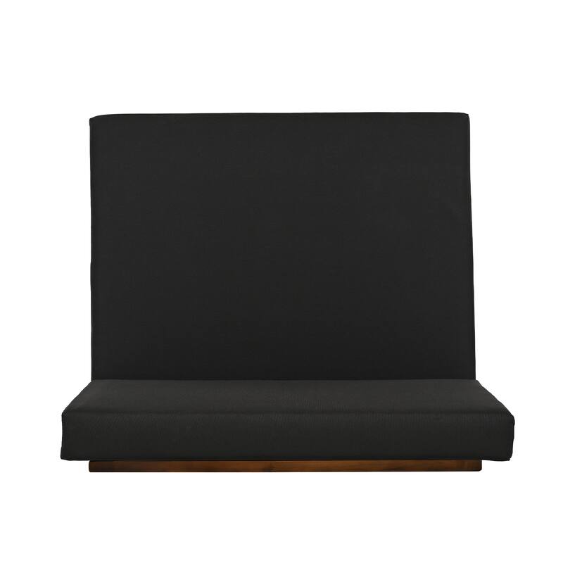 Scott Living Dulcie 4 Piece Outdoor Acacia Wood L Shape Setional Sofa with Removable Cushions