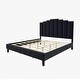preview thumbnail 56 of 55, Tufted Upholstered Platform Bed with Sturdy Center Legs and Elegant Headboard for Bedroom by HULALA HOME
