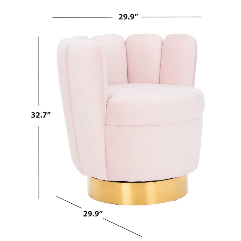 SAFAVIEH Couture Arrow Channel Tufted Chair - 29.9" W x 29.9" L x 32.7" H - 29.9"x29.9"x32.7"