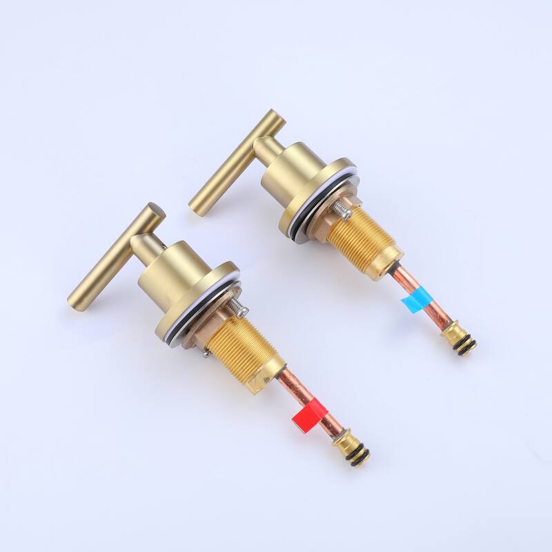 Rbrohant Widespread Brushed Gold Bathroom Sink Faucet, 8 in. 2-Handle Bathroom Faucet