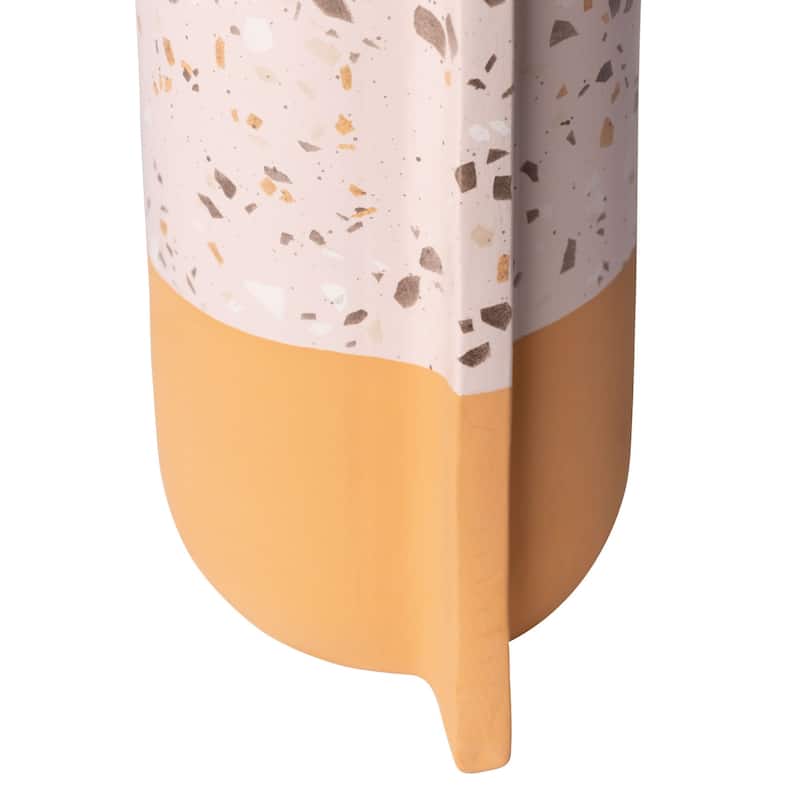 Urbino Handmade Ceramic Vase - Rose Terrazzo/Terracotta