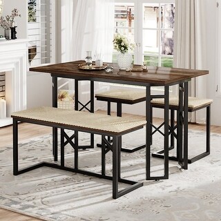 Javlergo 4-Piece Dining Table Set Space Saving Counter Height