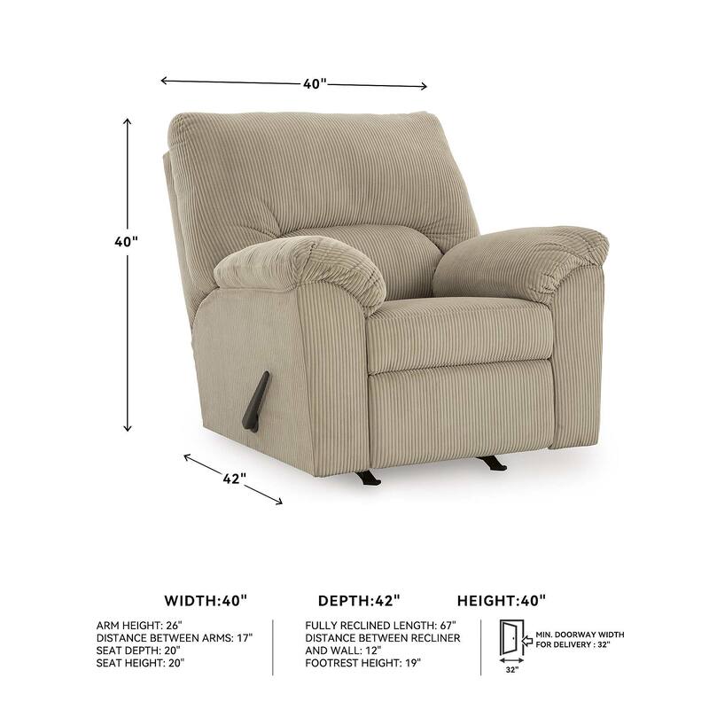 Signature Design by Ashley SimpleJoy Rocker Recliner
