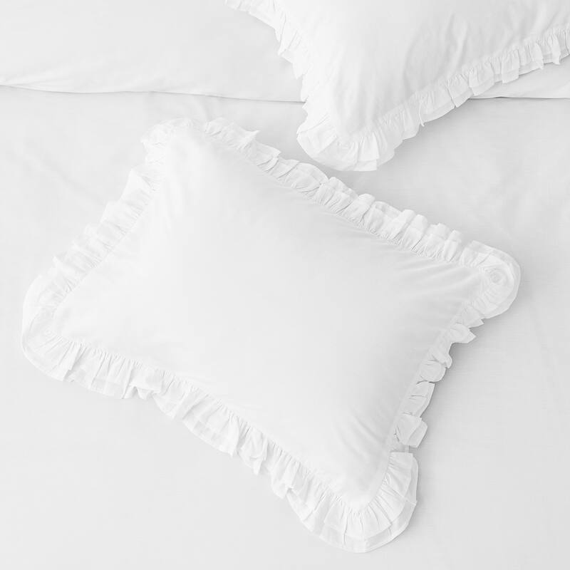 Layered Ruffle Cotton Duvet Set