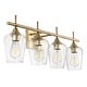 preview thumbnail 6 of 15, GetLedel 4-light Vanity Light Sconce With Clear Glass Shades