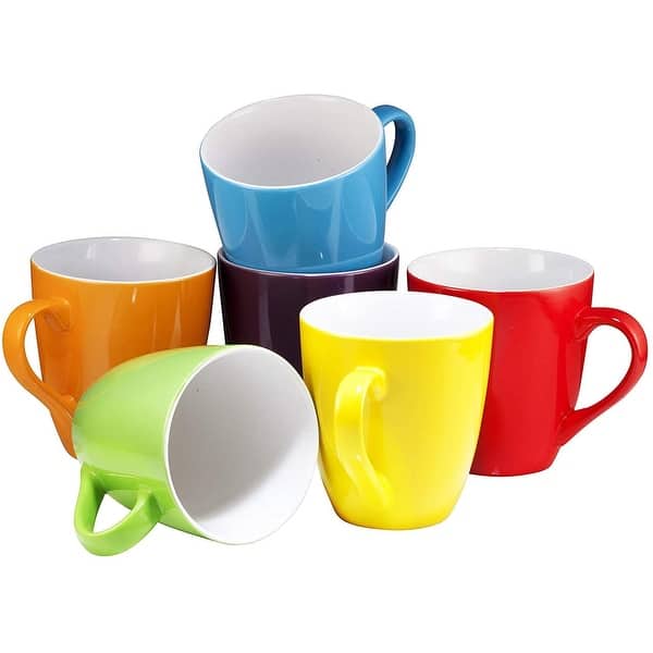 Shop Coffee Mug Set Set Of 6 Large Sized 16 Ounce Ceramic Coffee Mugs Restaurant Coffee Mugs By Bruntmor Overstock 32140386