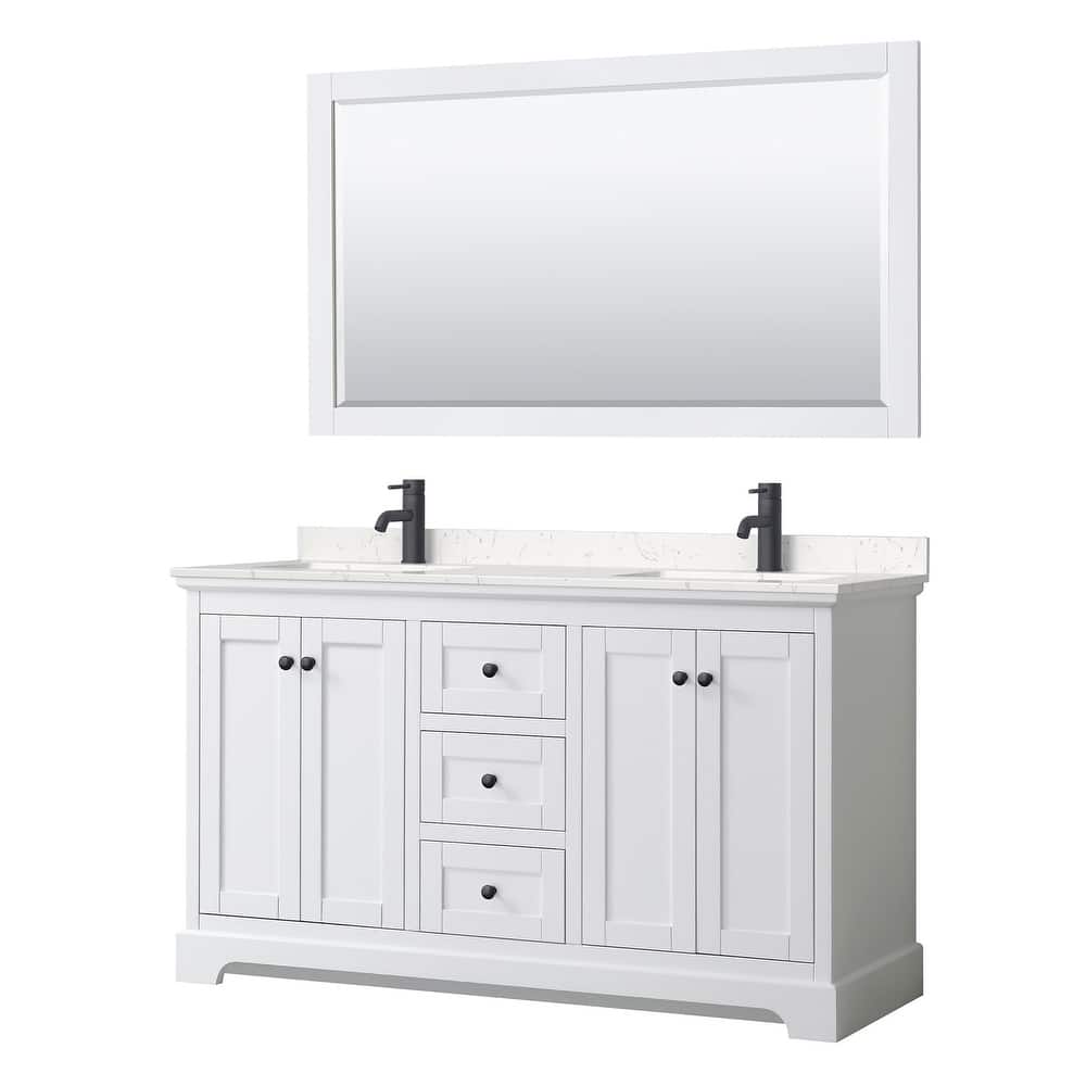 Wyndham Collection Avery 60" Free Standing Double Basin Vanity Set