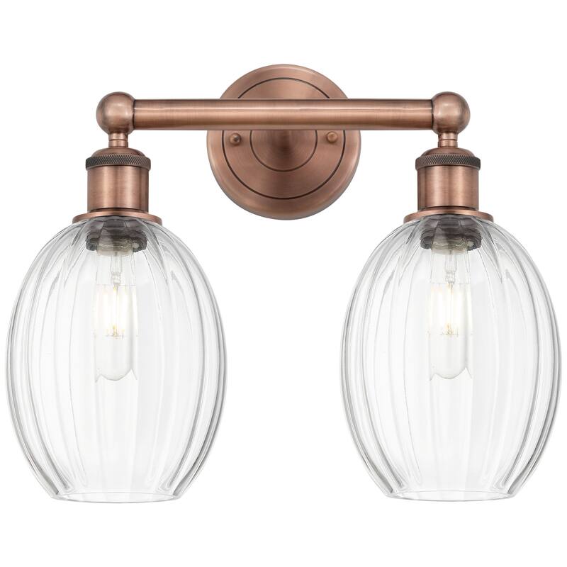 Innovations Lighting 616-2W-13-16 Preston Vanity Preston 2 Light 16" - Antique Copper / Clear