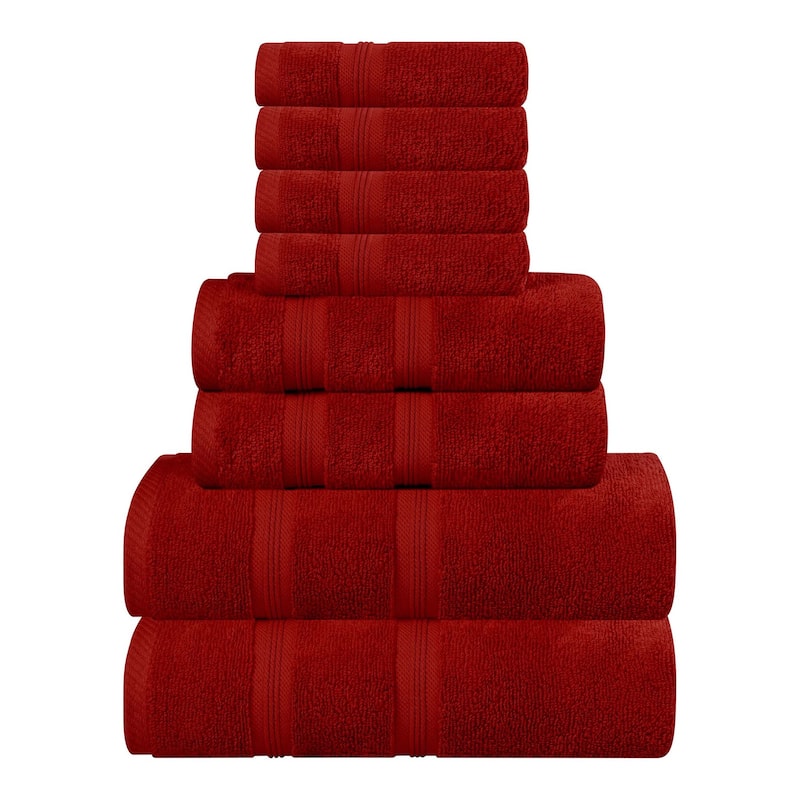 Superior Smart Dry Zero Twist Cotton 8-Piece Assorted Towel Set