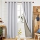 preview thumbnail 25 of 69, Deconovo Faux Linen Total Blackout Grommet Curtain (2 Panels) 42Wx96L Inch - Grey