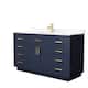 Option Dark Blue, Gold Trim, Carrara Cultured Marble Top