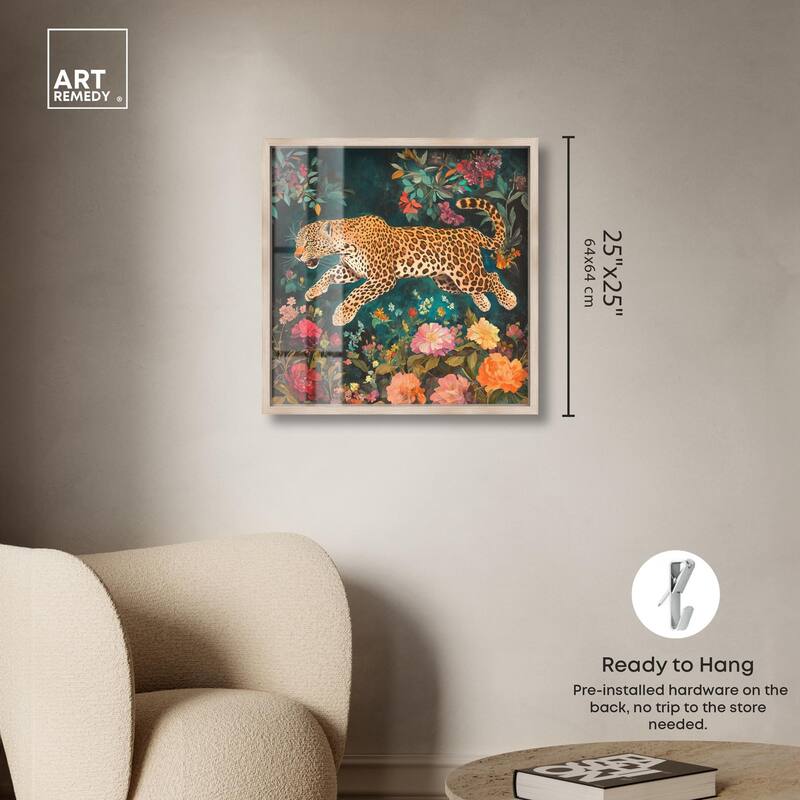 Tigers and Blooms Shadowbox by Art Remedy