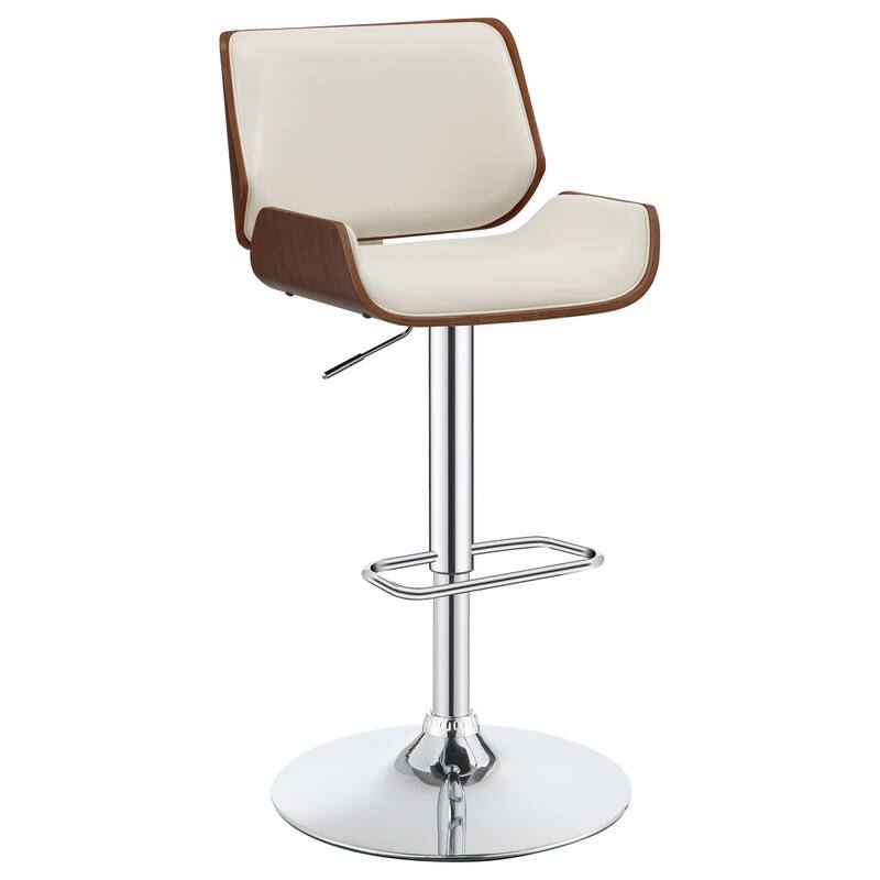 Folsom Adjustable Height Pedestal Base Bar Stool - Ecru