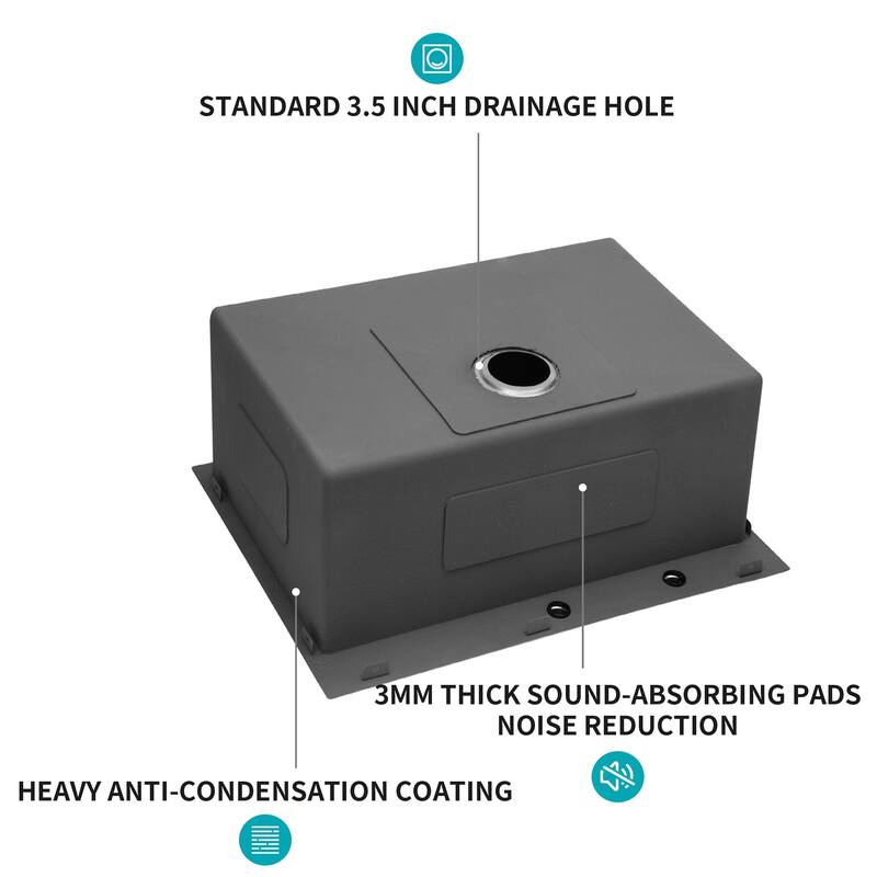 Drop-In 16 Gauge Single Bowl Stainless Steel Kitchen Sink in Brushed Nickel