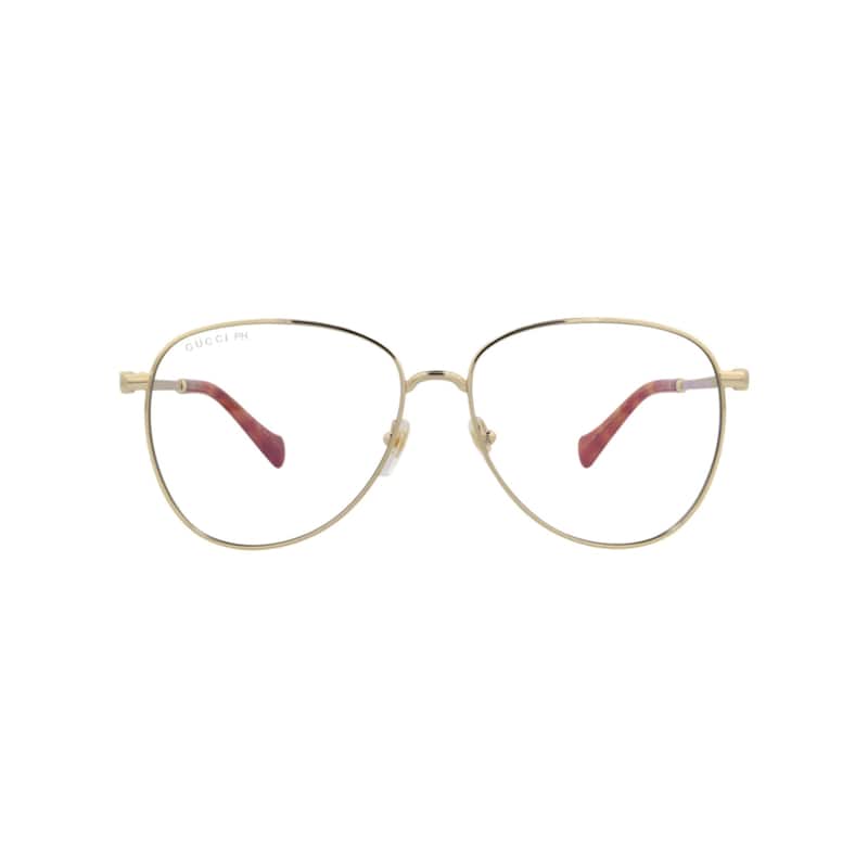 Gucci Aviator-Frame Metal Sunglasses - Gold Gold Transparent - Gold - Red Lens