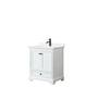 Option White, Black Trim, White Quartz Top