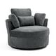 preview thumbnail 26 of 198, 41" W Oversized Accent Barrel Swivel Chair with Moon Storage Ottoman
