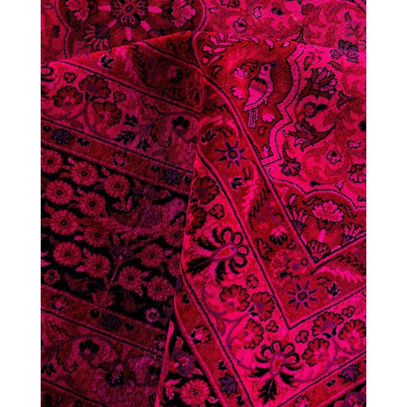 Overdyed, One-of-a-Kind Hand-Knotted Area Rug - Pink - 10' 3" x 16' 0"