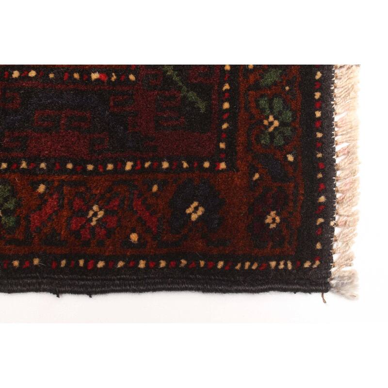 ECARPETGALLERY Hand-knotted Teimani Red Wool Rug - 2'11 x 4'7