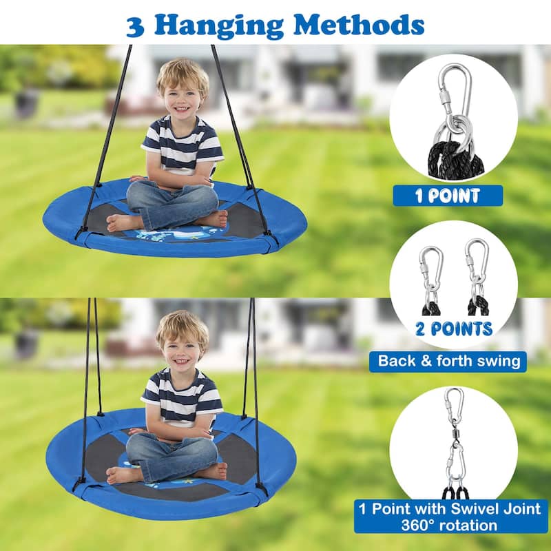 Goplus 40" Flying Saucer Tree Swing Indoor Outdoor Play Set Kids - See Details