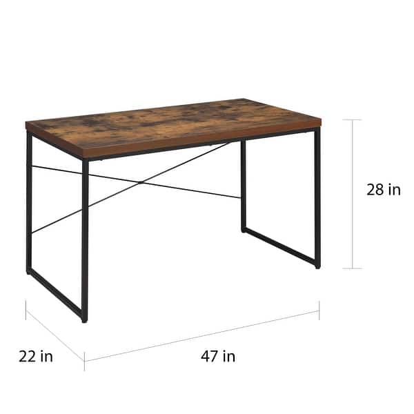 Carbon Loft Kehlmann Black Metal and Wood Desk