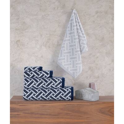 Brooks Brothers Criss Cross Stripe 2 pcs Hand Towels