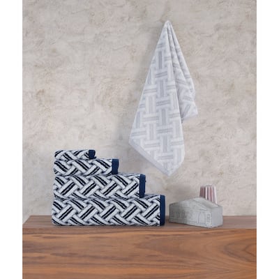 Brooks Brothers Criss Cross Stripe Bath Towel